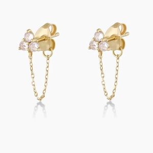 Gorjana Fine Jewelry White Sapphire Chain Huggies